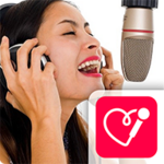 red karaoke android application logo